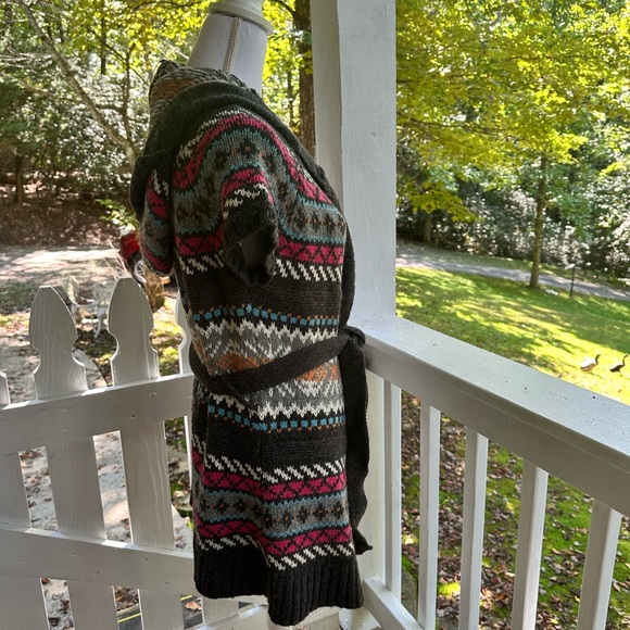 L.O.G.G. by H&M Hooded Wool Blend Tunic Cardigan S FREE SHIP - Picture 2 of 5